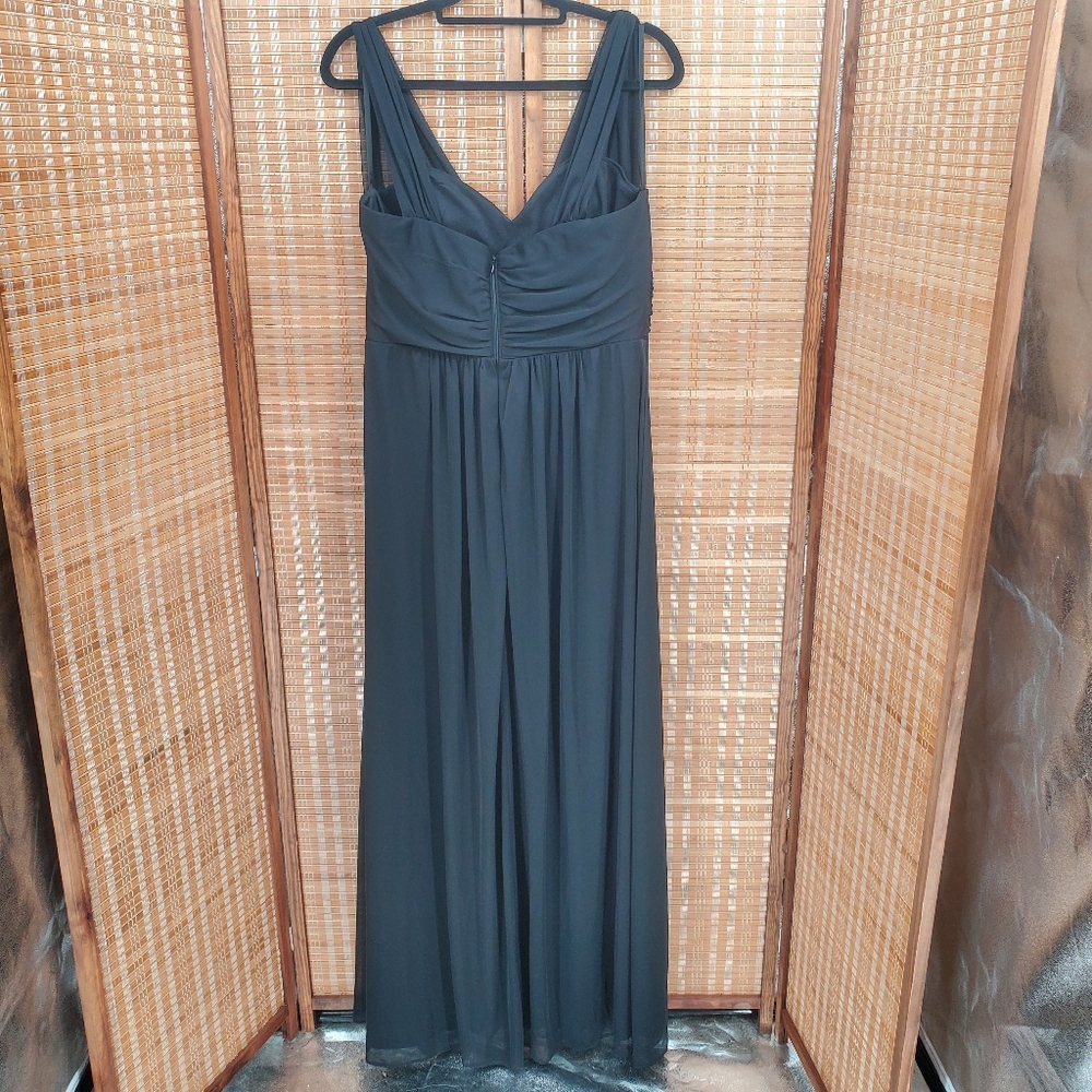 ♧ Fiesta Fashion Black Chiffon Formal Gown Size XL - Picture 7 of 8